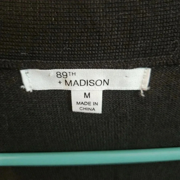 89th + Madison Black Women's Cardigan Size M - Picture 4 of 4